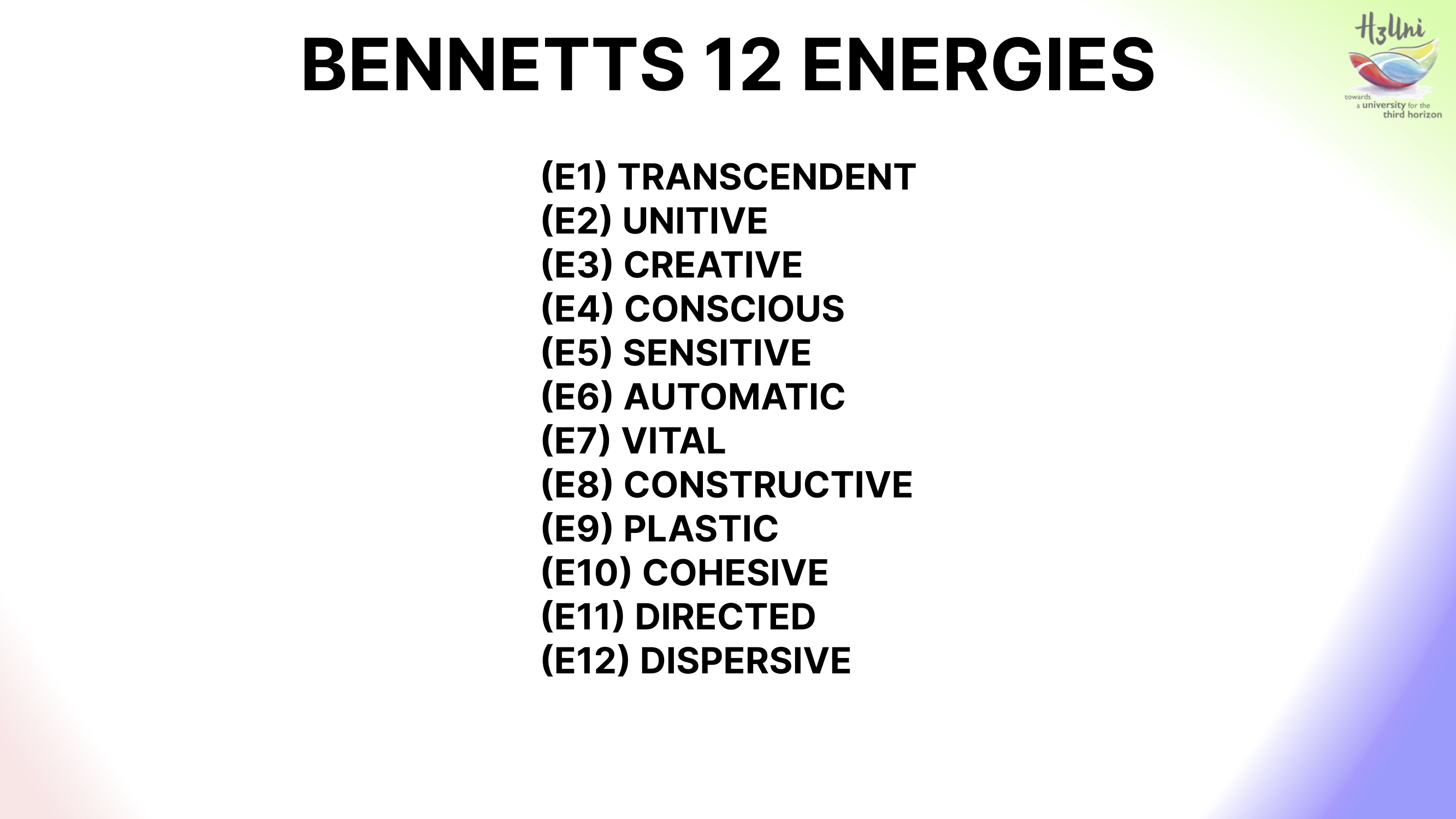 12 Energies
